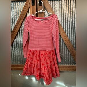 Tea Collection Red and Pink Striped Dress